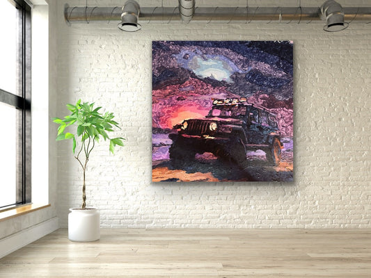 Pink Midnight on a Brick Wall